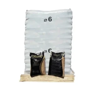 Holzpellets 6 mm – Palette mit 65 Säcken à 15 kg
