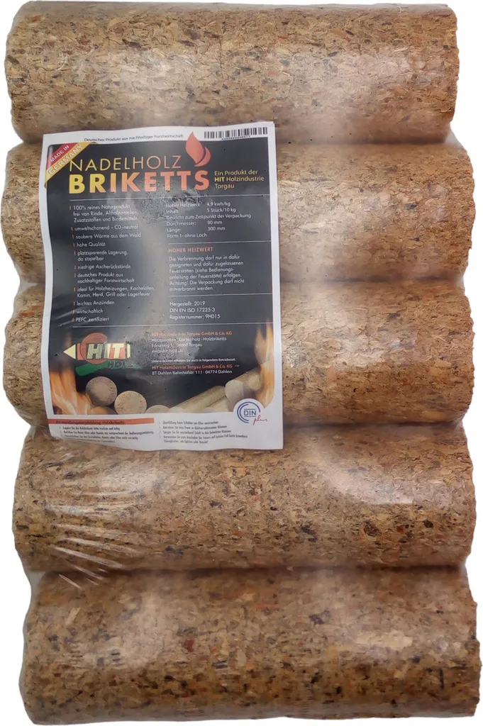 Nadelholzbriketts – 10 kg – DINplus