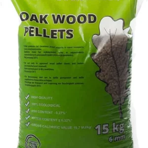 Eichen-Holzpellets ENplus A1 – 975 kg Palette (65 × 15 kg) – 6 mm
