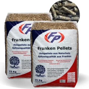Frankenpellets Holzpellets – 30 kg (2 × 15 kg) – 6 mm