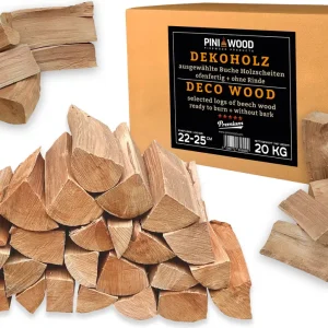 Buchen-Dekoholz ohne Rinde – 20 kg