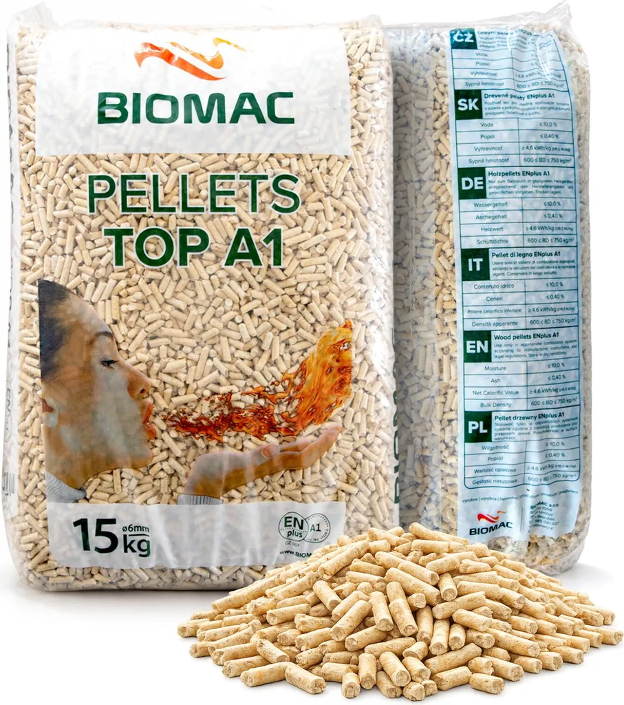 Holzpellets ENplus A1 – 15 kg – 6 mm – Fichte/Kiefer