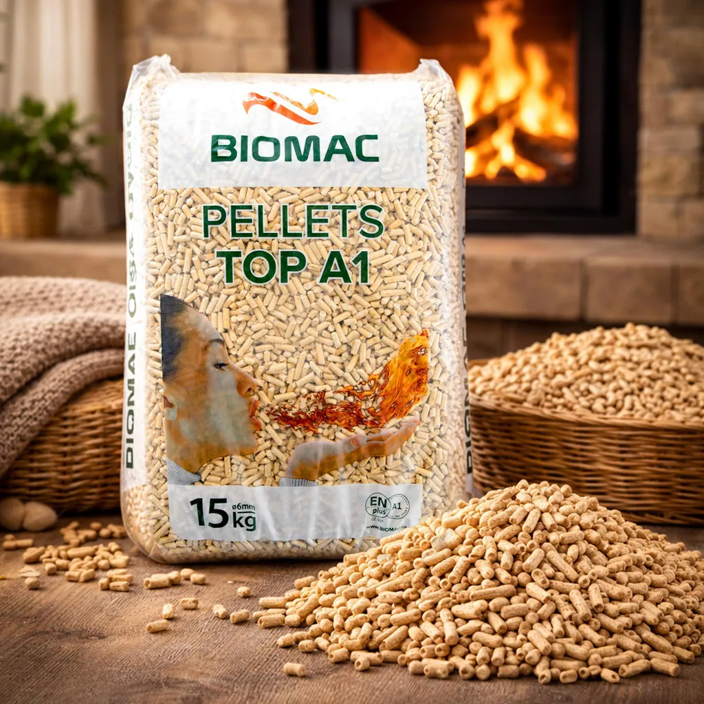 Holzpellets ENplus A1 – 15 kg – 6 mm – Fichte/Kiefer